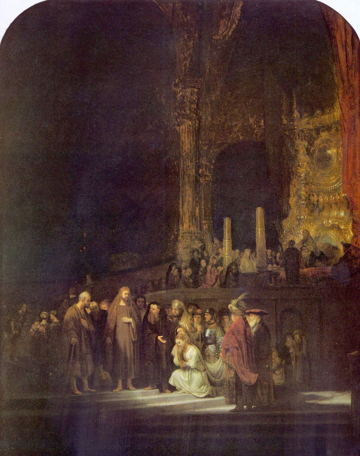 Die Blauen Blumen Cristo e l'adultera, Rembrandt.