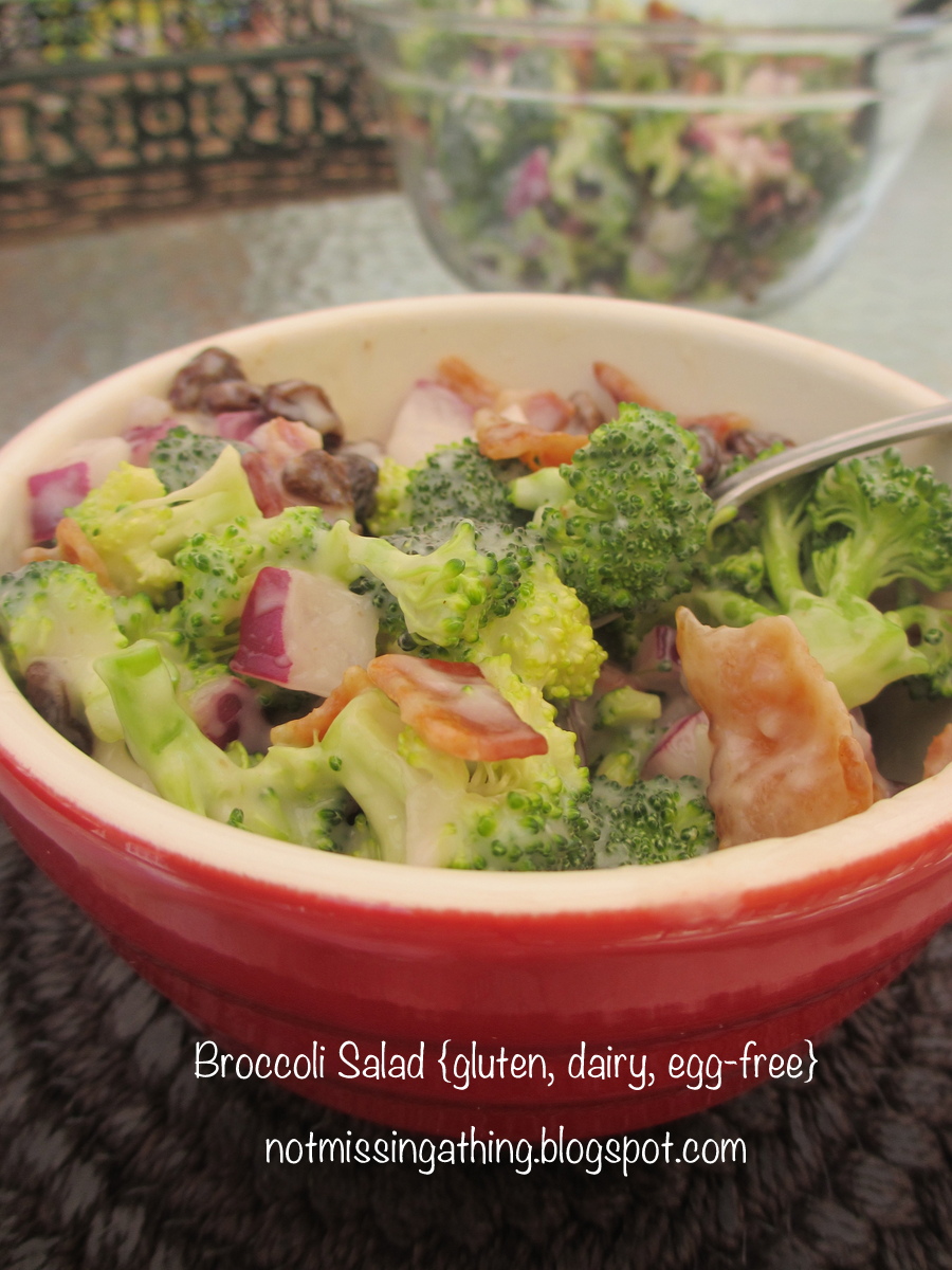 Not Missing a Thing! Allergy Friendly Cooking Broccoli Salad {gluten