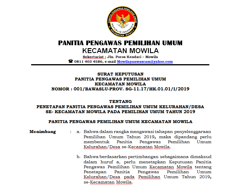 Contoh Surat Sk Camat IlmuSosial.id