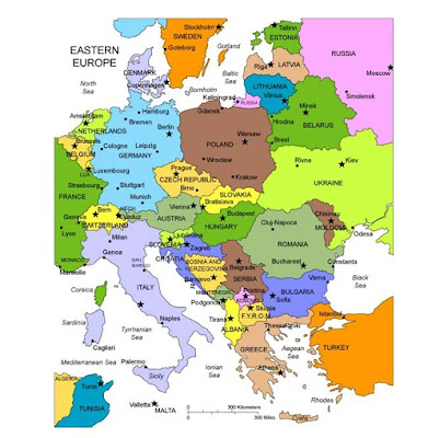 Kartta Itä-Euroopan Kuva