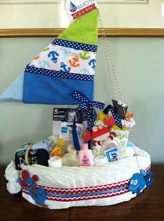 Nautical by Nature: Nautical Baby Shower diaper cake