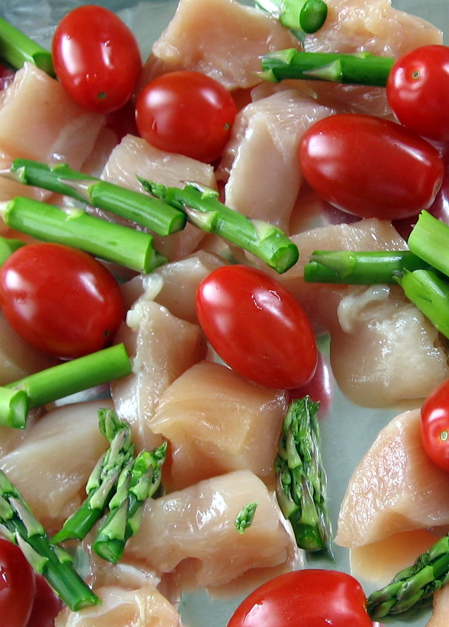Rustic Balsamic Chicken with Roasted Tomatoes and Asparagus