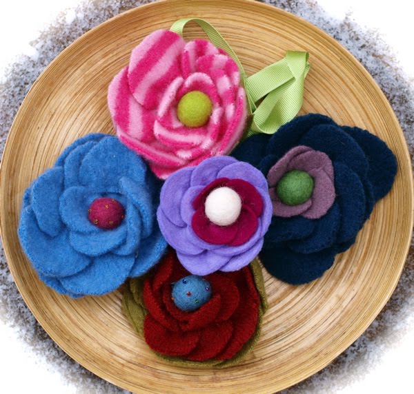By Hook and Thread Wool Flowers
