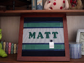 Matt's frame - classic boy colors for his room!