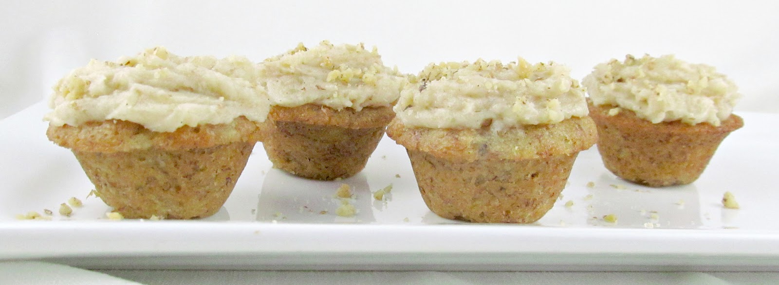 Rise and Shine Mini Banana Muffins with Toasted Walnut Buttercream