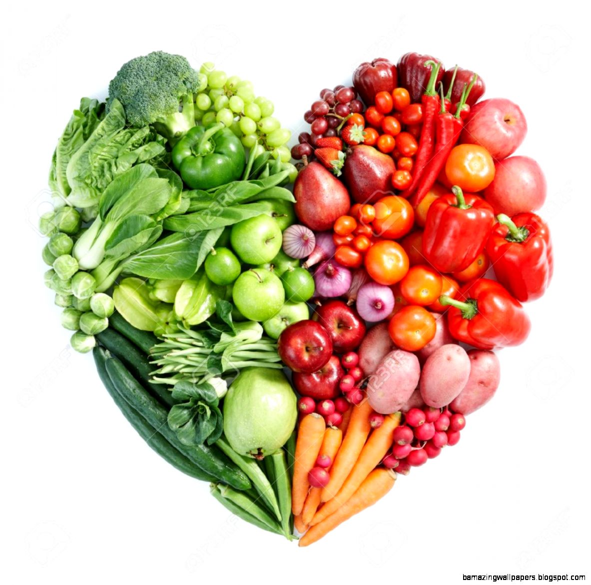 Heart Shape By Vaus Vegetables And Fruits Stock Photo Picture And Heart Shape By Vaus Vegetables And Fruits Stock Photo Picture And
