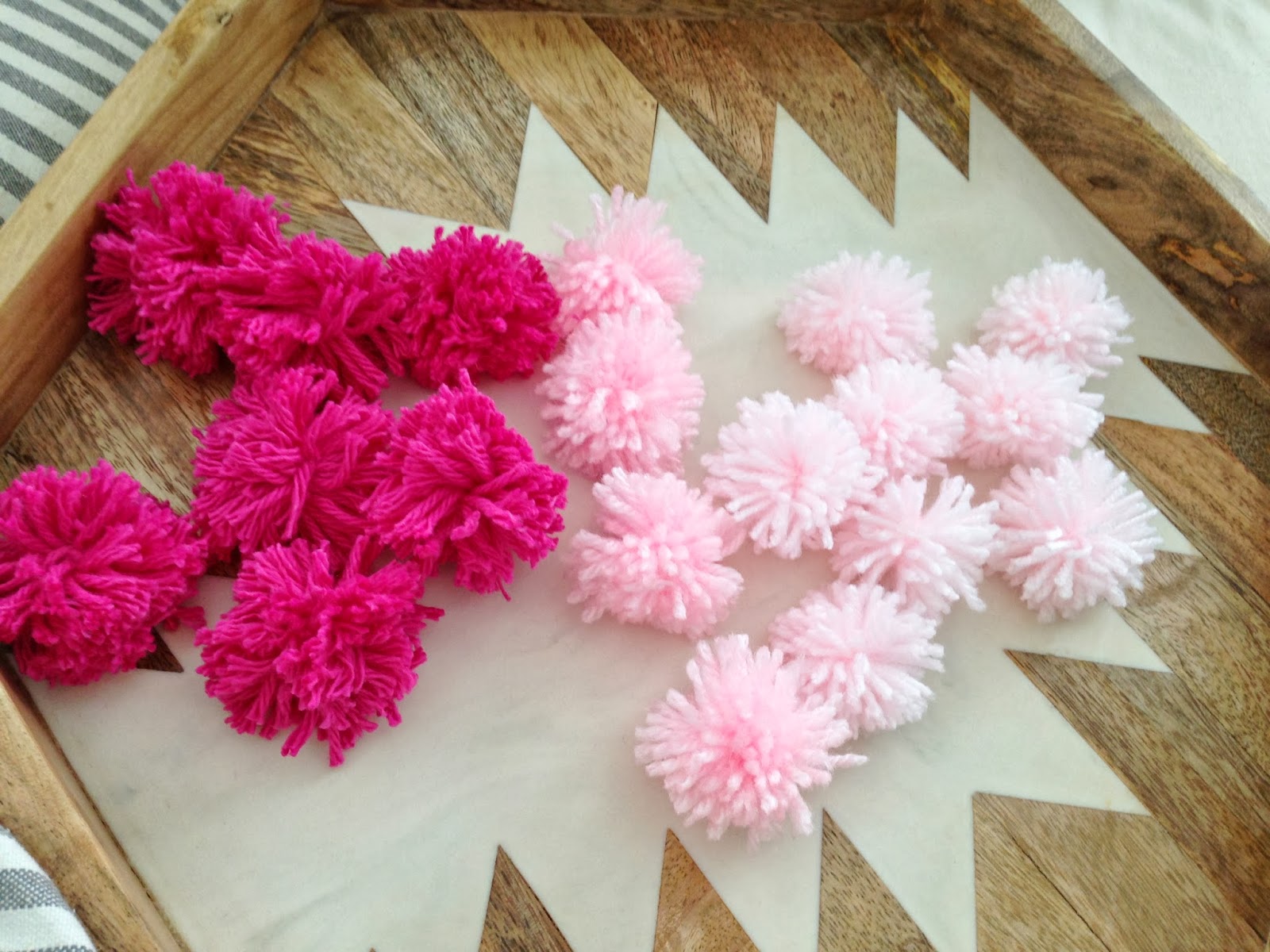 Ten June How to Make A DIY Yarn Pom Pom Garland