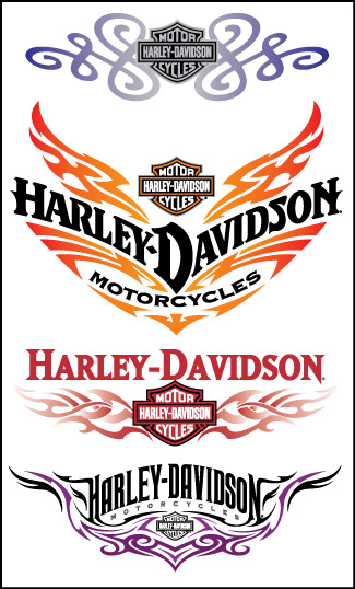 Harley Davidson Motor Temporary Tattoos