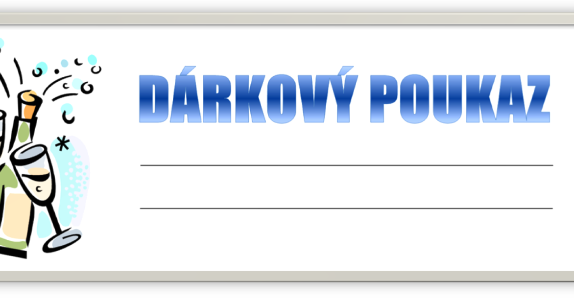 Dárkové poukazy a certifikáty - vzor a šablona k vytisknutí a stažení