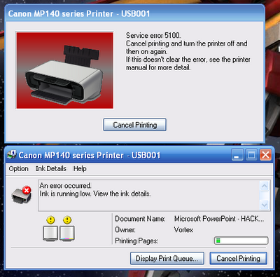 canon mp210 printer error code e2