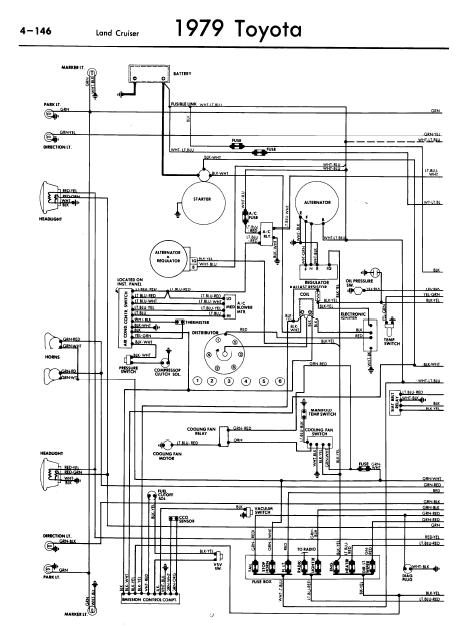 repair-manuals: Toyota Land Cruiser 1979 Wiring Diagrams