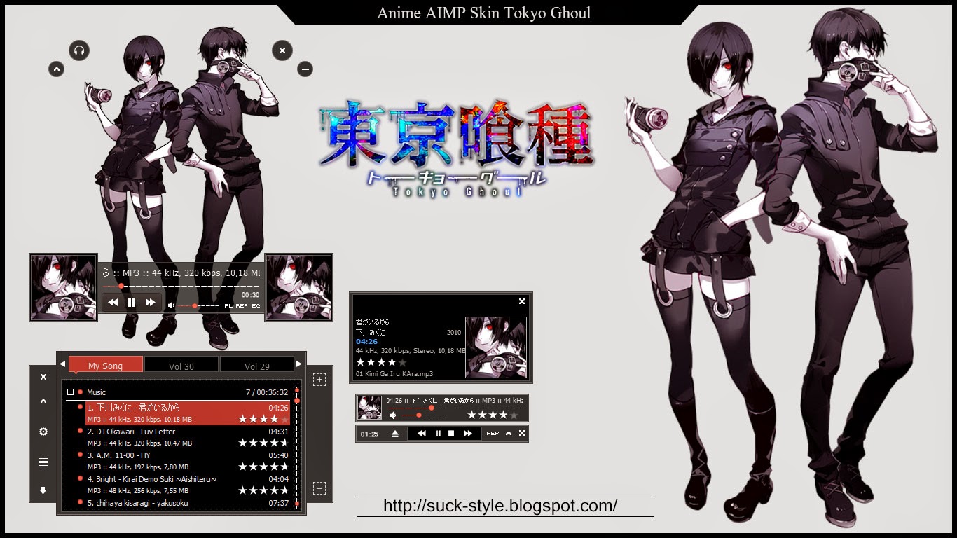 Anime AIMP Skin Tokyo Ghoul By Bashkara - Anime Skin