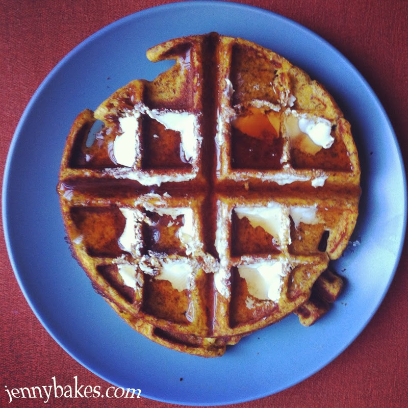Jenny Bakes LowCarb Pumpkin Waffles