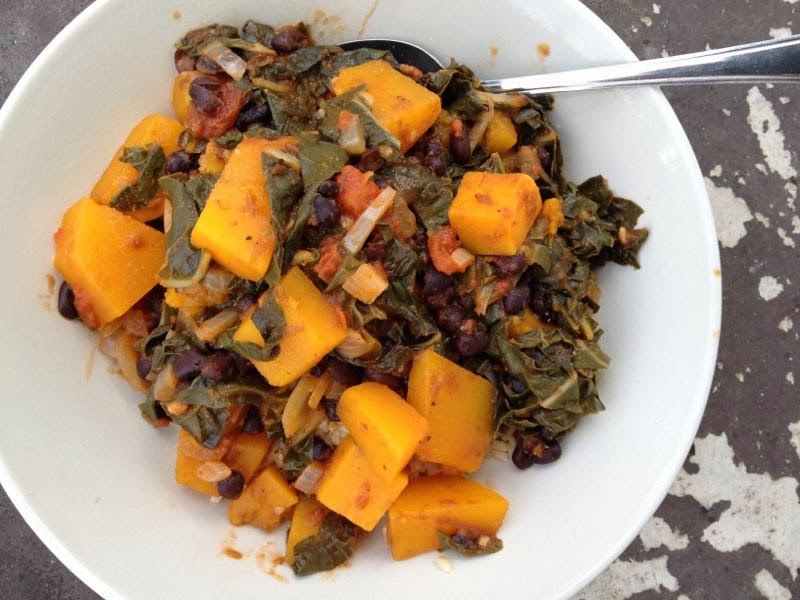 SOULFUL HEALTHY LIVING SILVERBEET, PUMPKIN & BLACK BEAN STEW