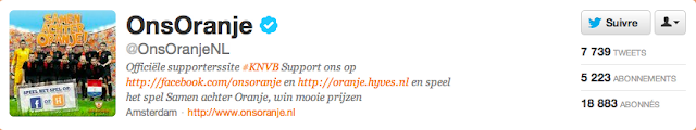 Compte Twitter des Pays-Bas