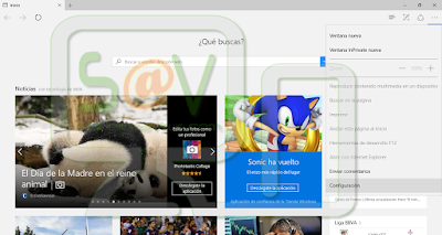 Microsoft Edge Escoger la opción de configuración
