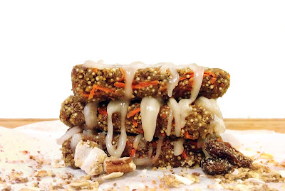 quinoa carrot cake bars (vegan, gluten free, soy free, refined sugar free, nut free option)