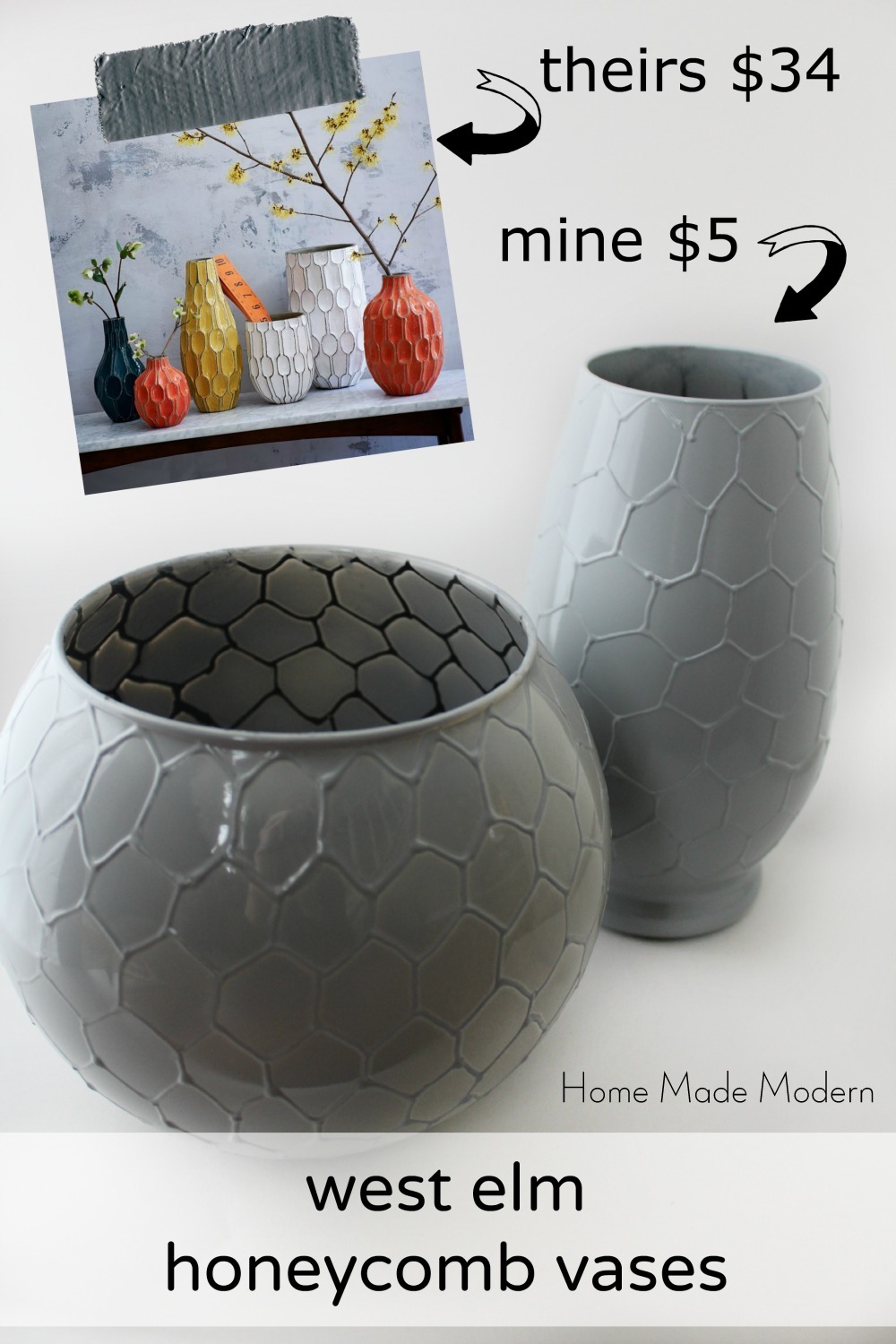 Home Made Modern West Elm Knockoff Linework Vases