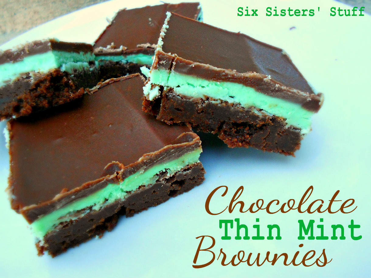 Chocolate Thin Mint Brownies Six Sisters' Stuff