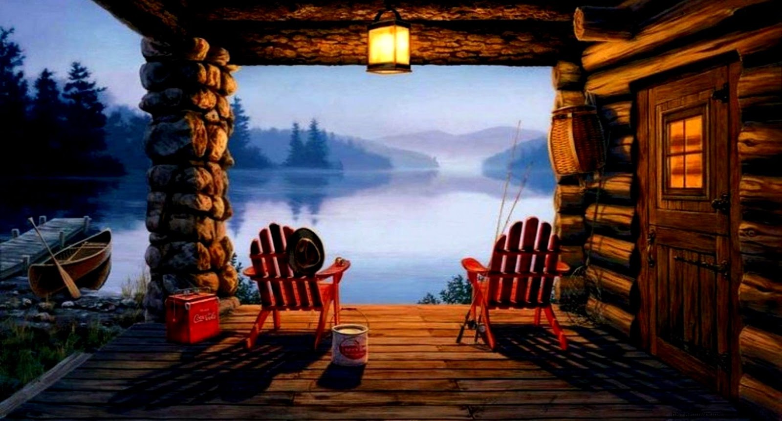 Log Cabin Fishing Desktop Backgrounds Log Cabin Fishing Desktop Backgrounds