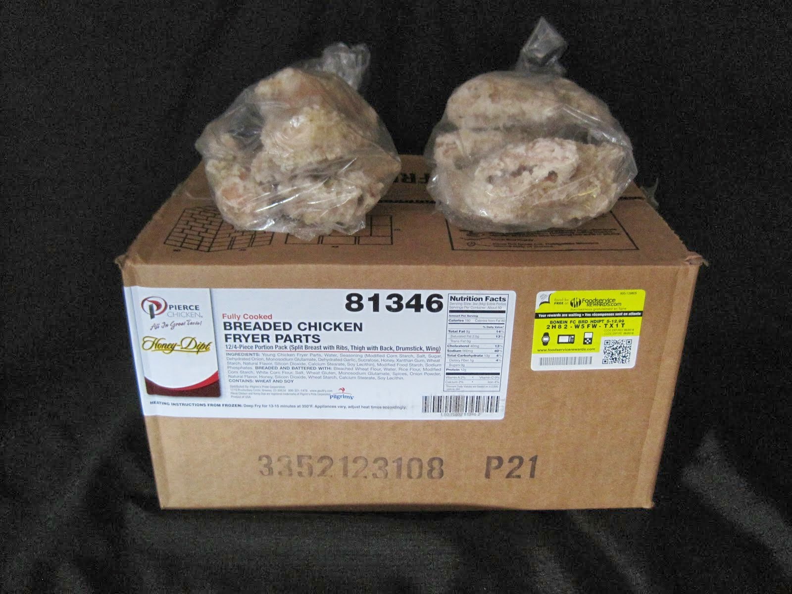 Honey Dipt Chicken 4 piece per Bag 12/17 oz Portions - Item # 19160