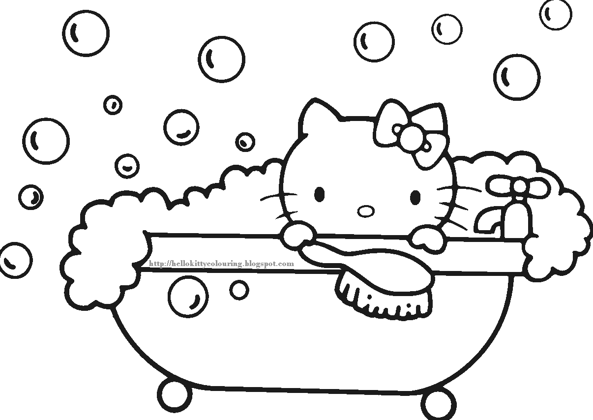 Coloringpages Cute Hello Kitty Colouring Pictures