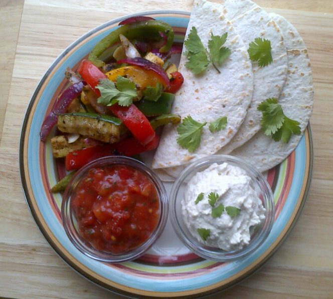 Rocket and Roses Vegan Kitchen Colleen's Grilled Veggie Fajitas with