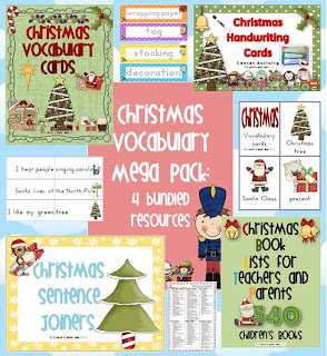 Christmas Vocabulary Mega Pack Bundle Center Activities Christmas Vocabulary Mega Pack Bundle Center Activities