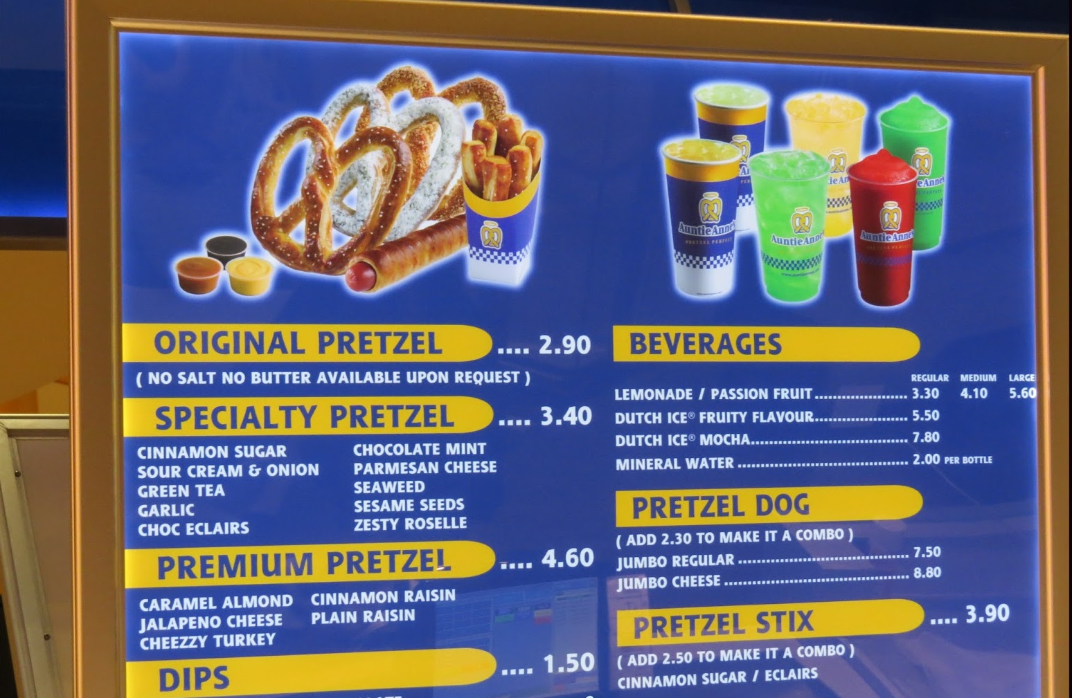 auntie pretzels anne menu pretzel annes dogs