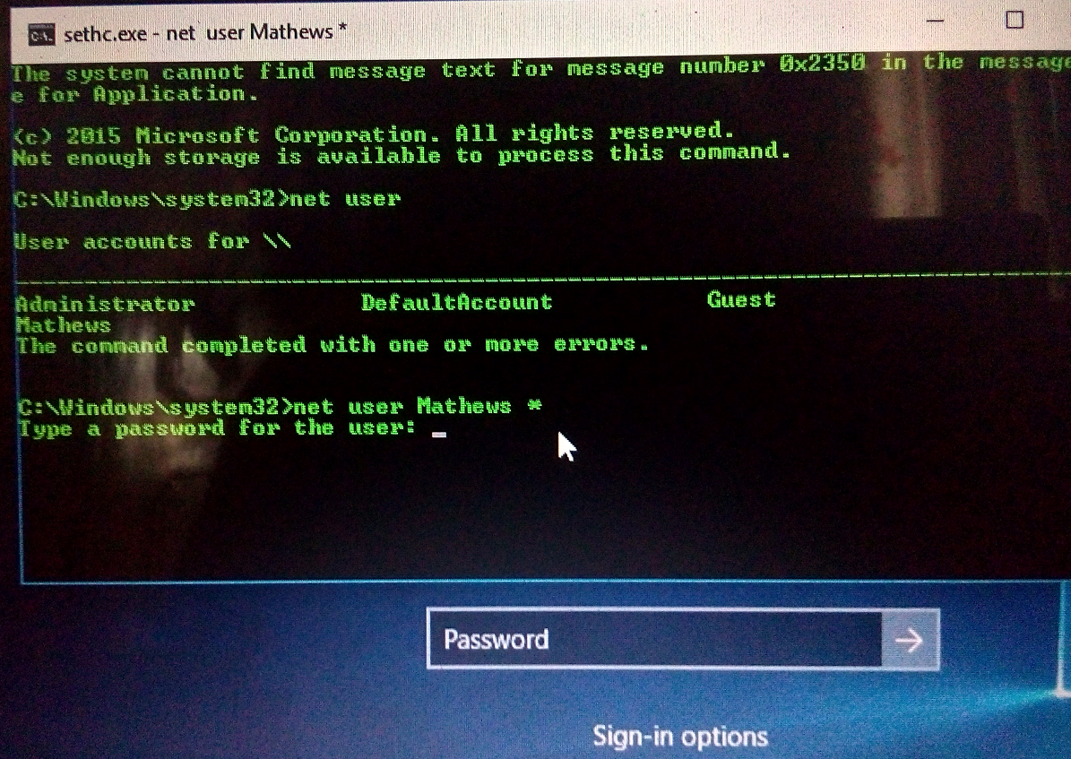 forgot password to pc windows 7