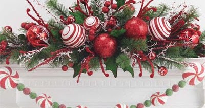 Holiday Decor Christmas Wreath Red Silver Candy Christmas Tree Topper Candy Cane Peppermint Chevron Decoration Home Decor Holiday