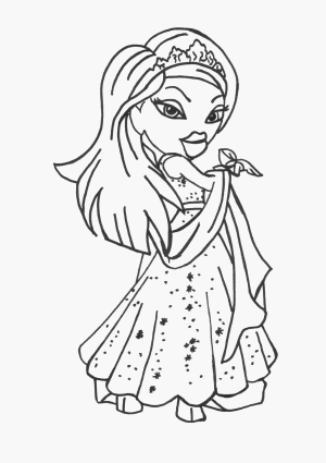 Bratz Coloring Pages on Bratz Coloring Pages Of Color And Design An Attractive Picture For The