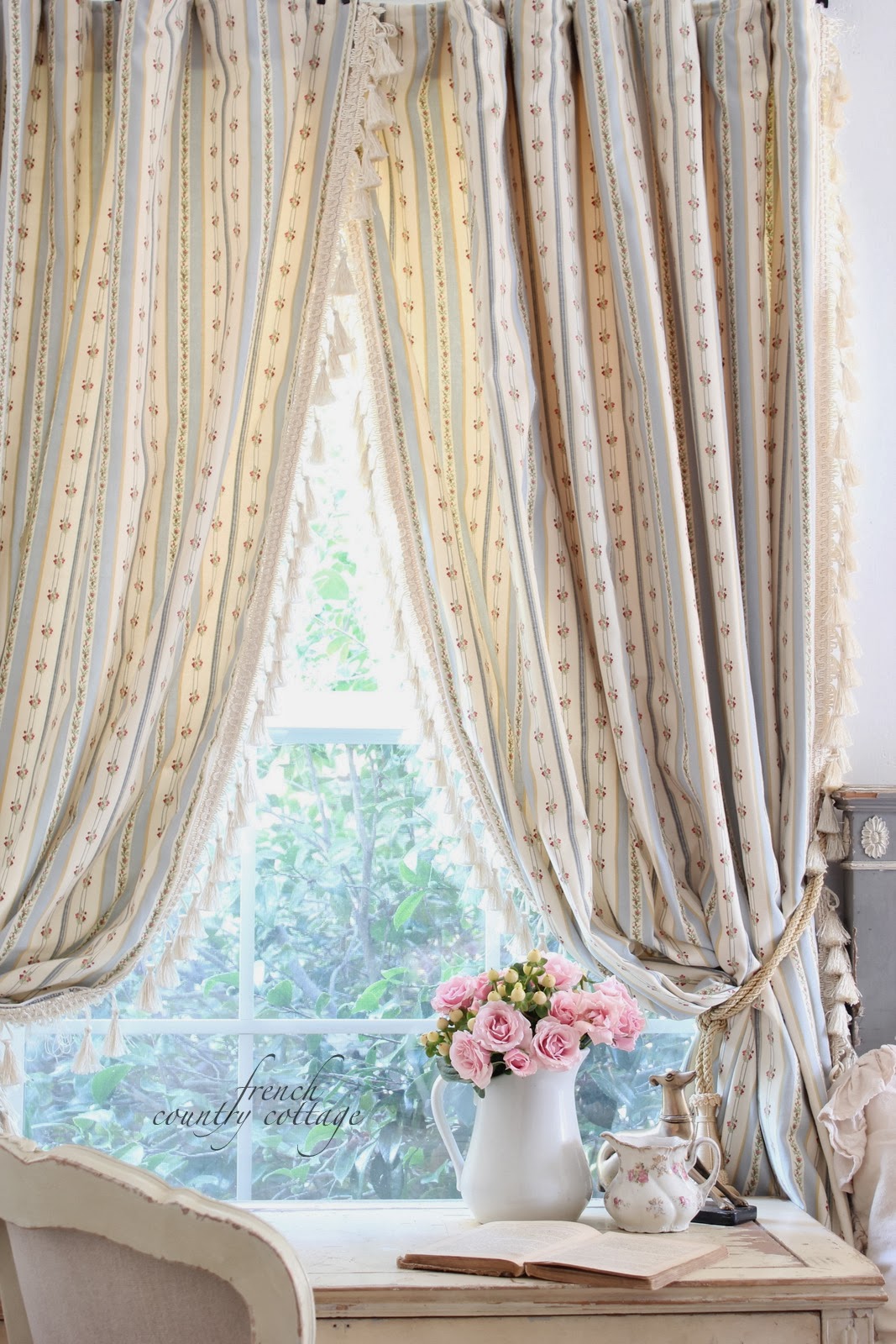 French Ticking Stripe Drapes FRENCH COUNTRY COTTAGE