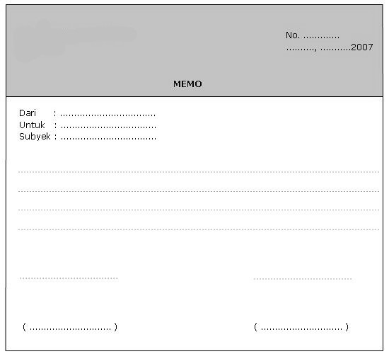 bukti memo