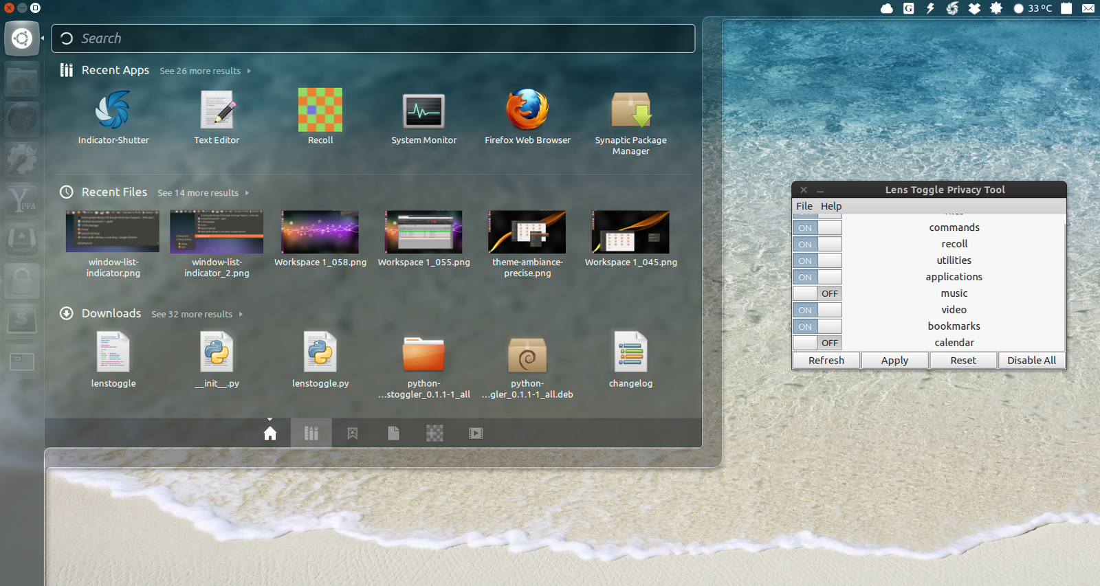 Lens Toggle Quickly Enable / Disable Unity Lenses Without Removing Them  Upd8 Ubuntu