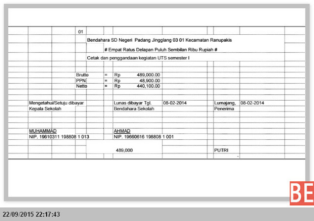 APLIKASI CETAK KWITANSI SEDERHANA DENGAN MISCROSFT EXCEL UNTUK LAMPIRAN LPJ BOS 2015 APLIKASI CETAK KWITANSI SEDERHANA DENGAN MISCROSFT EXCEL UNTUK LAMPIRAN LPJ BOS 2015