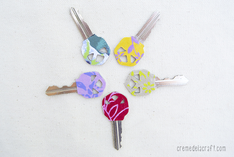 Personalized Key Covers from Scrapbook Paper At Home With Didiayer