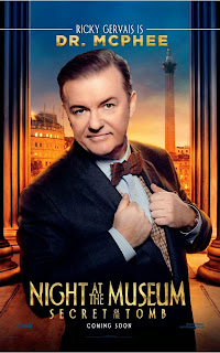 Ricky Gervais Night at the Museum Secret of the Tomb poster