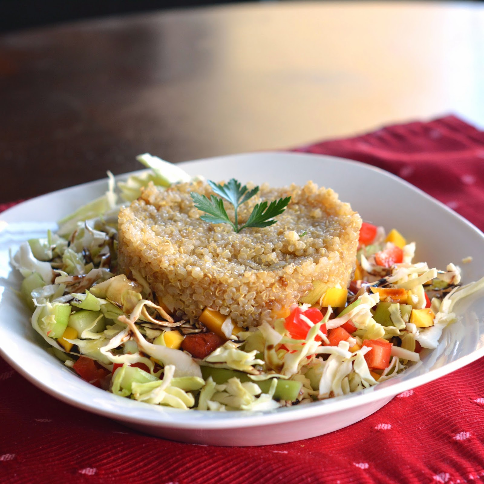 Mom, What's For Dinner? Quinoa Mango Cabbage Salad
