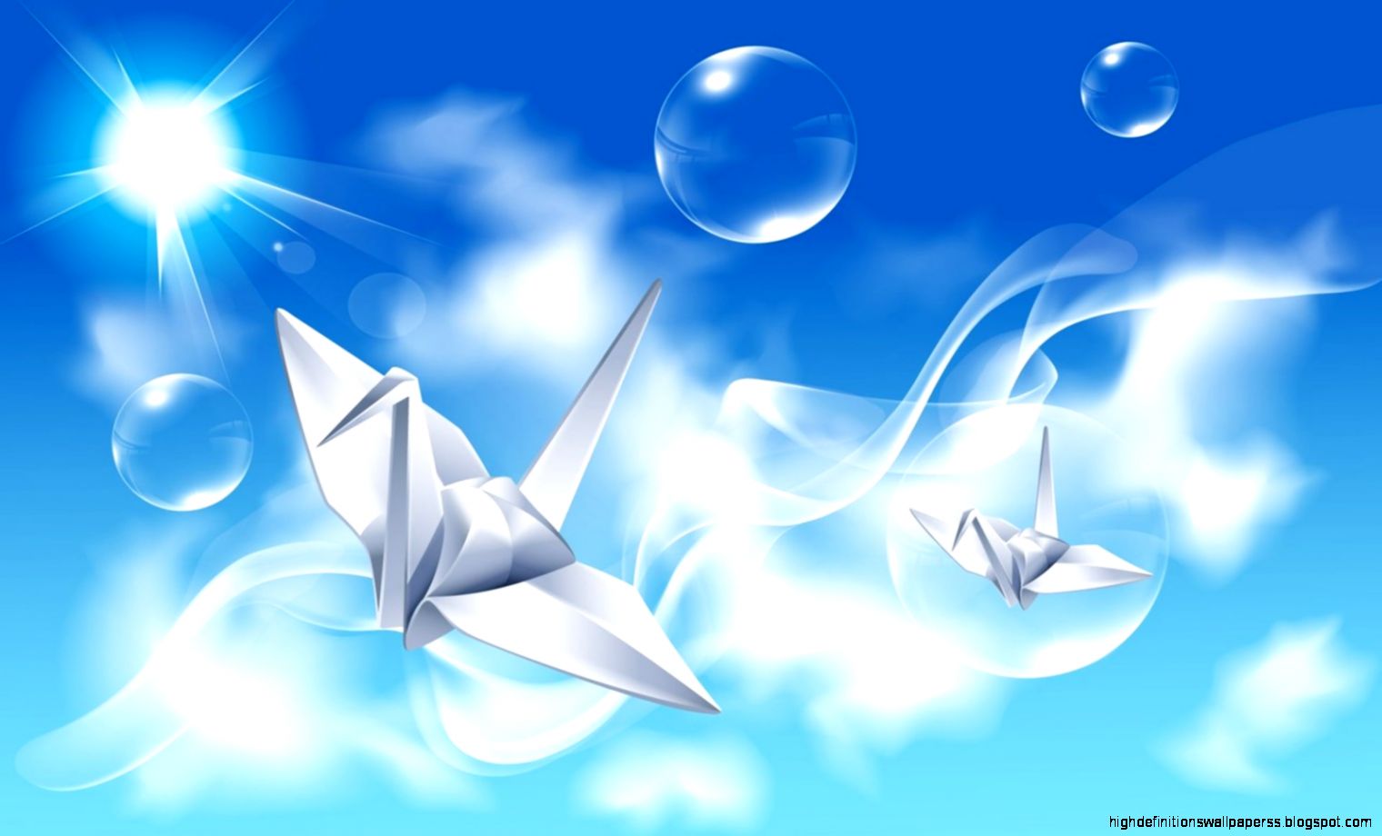 Creative Design Paper Crane Under Blue Sky wallpapers at Creative Design Paper Crane Under Blue Sky wallpapers at
