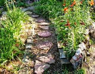 Lily garden by garden path that was designed by Sgolis