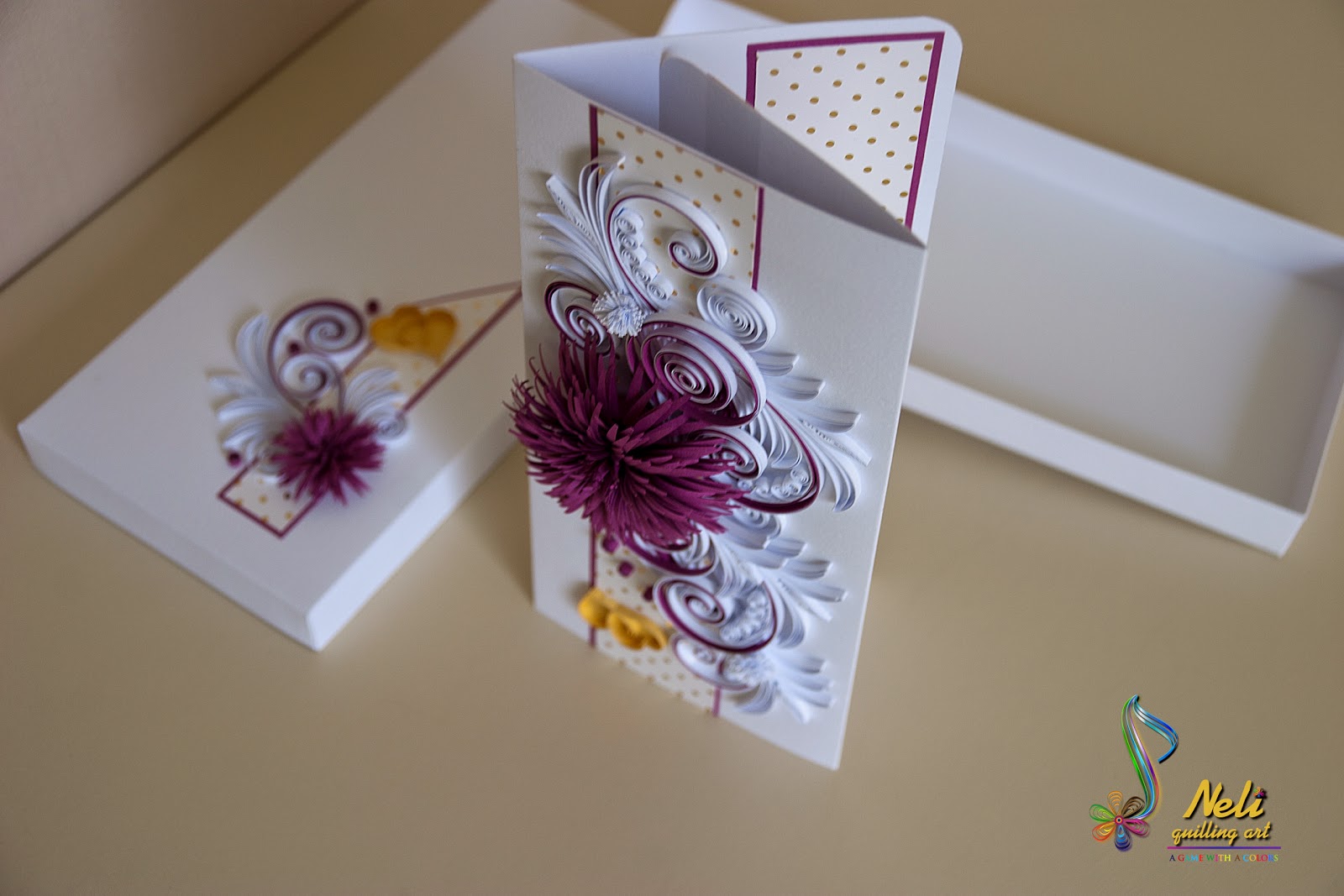 Neli Quilling Art Quilling card in box ( 9 сm 20 cm )