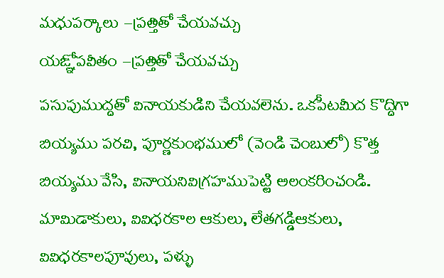 Vinayaka Chavithi Pooja Vidhanam Telugu Pdf Vinayaka Chavithi Pooja Vidhanam Telugu Pdf