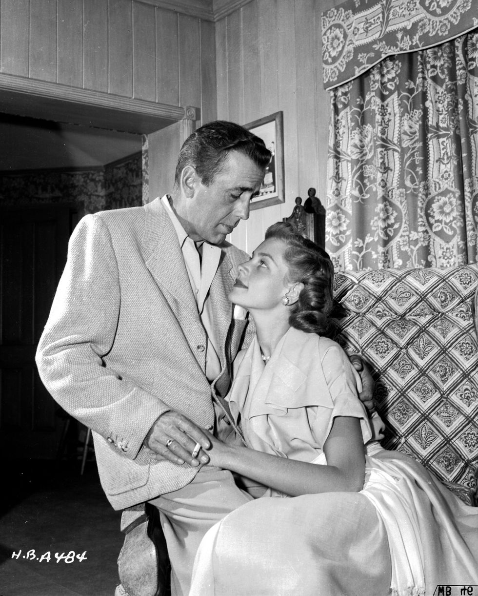 Humphrey Bogart and Lauren Bacall at their home in 1945