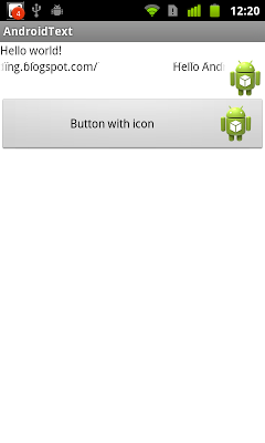 Draw icon beside test within TextView/Button