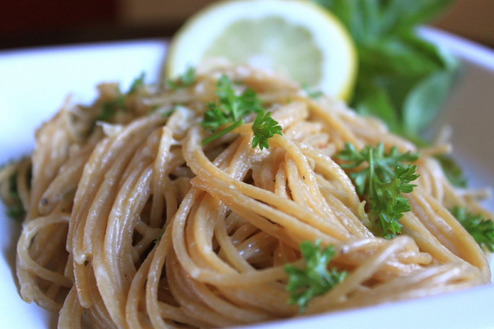 lemon parmesan spaghetti greens & chocolate