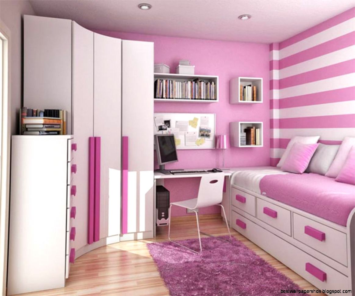 Girls Bedroom Lovely Stripped White And Pink Wallpaper Decoration Girls Bedroom Lovely Stripped White And Pink Wallpaper Decoration