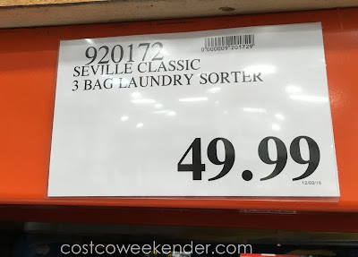 Deal for the Seville Classic 3 Bag Laundry Sorter at Costco