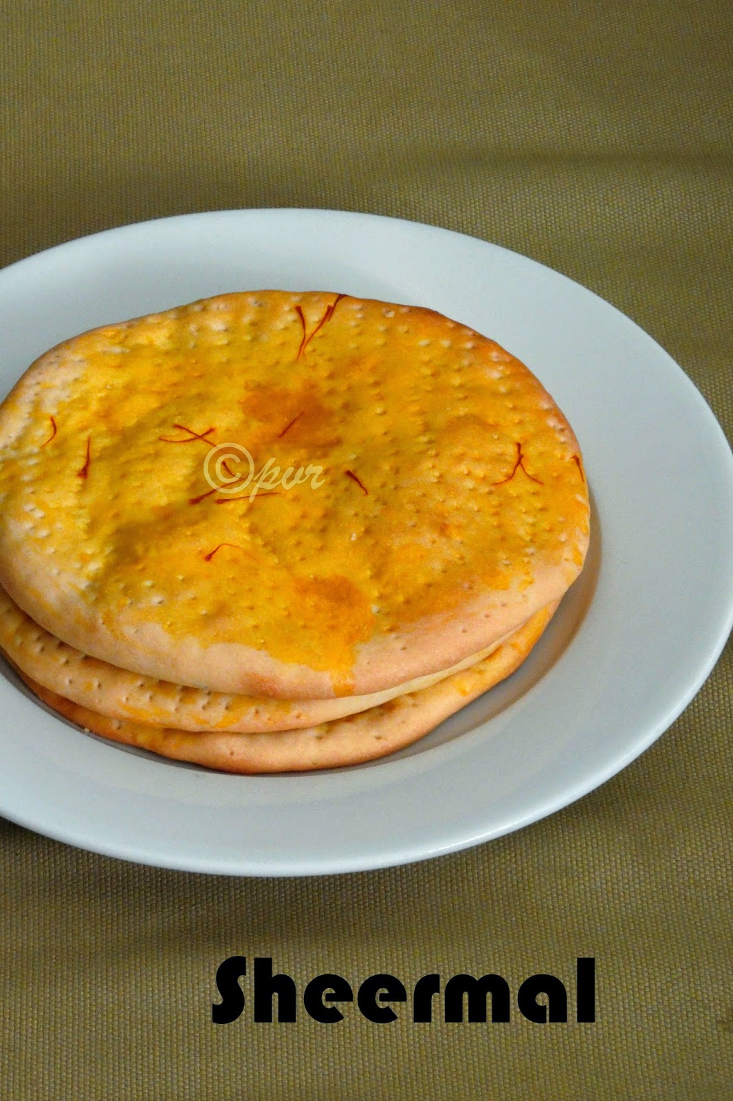 Sheermal, saffron flavoured flatbread