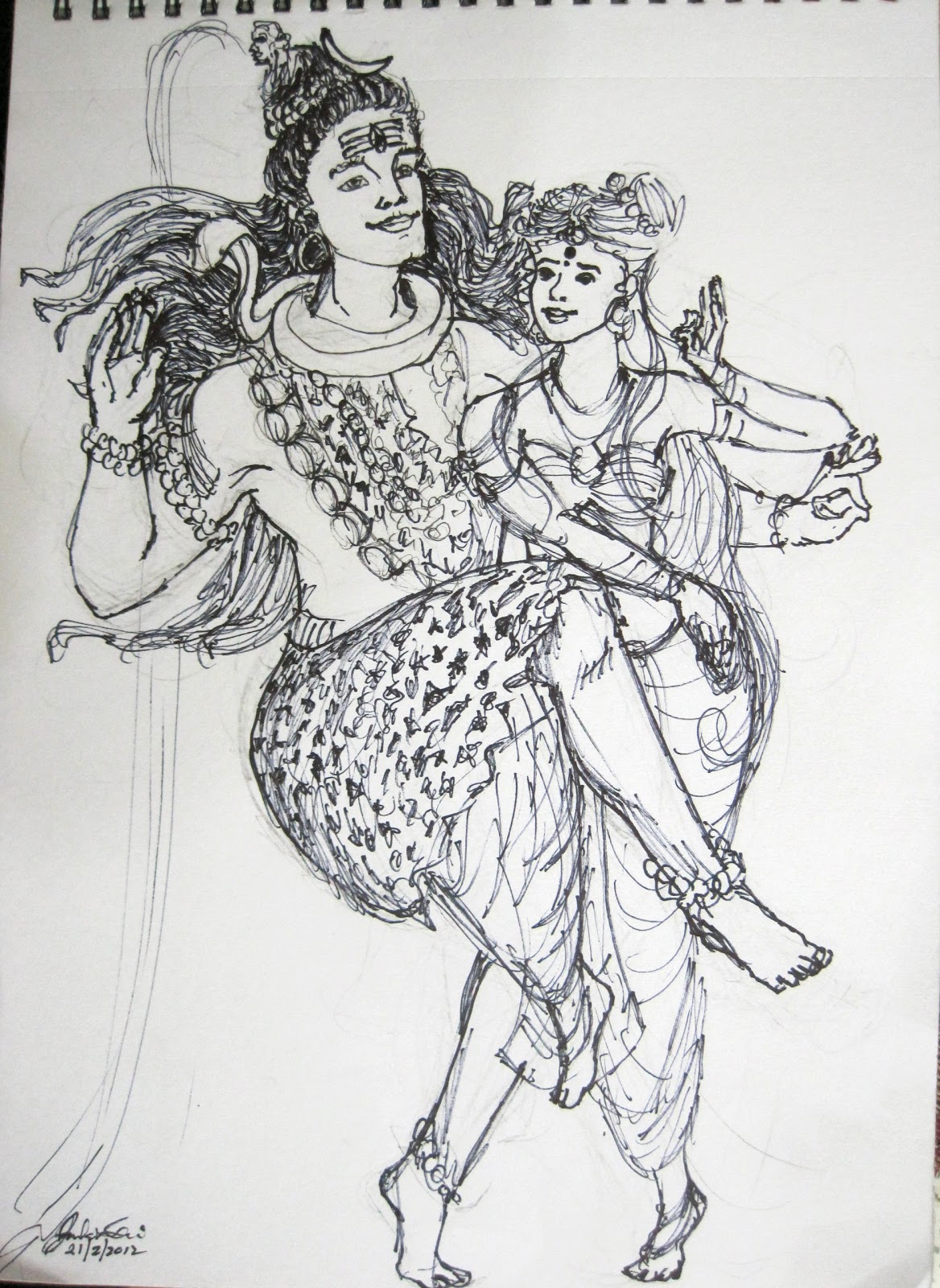 CHUMMADRAW: Shiva Parvati